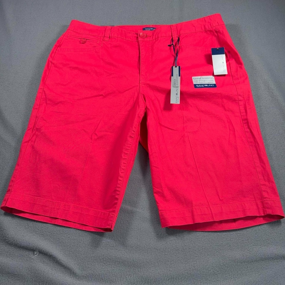 Bandolino Ivette Bermuda Shorts Womens 16W Ruby Sky Tummy Control 39x13